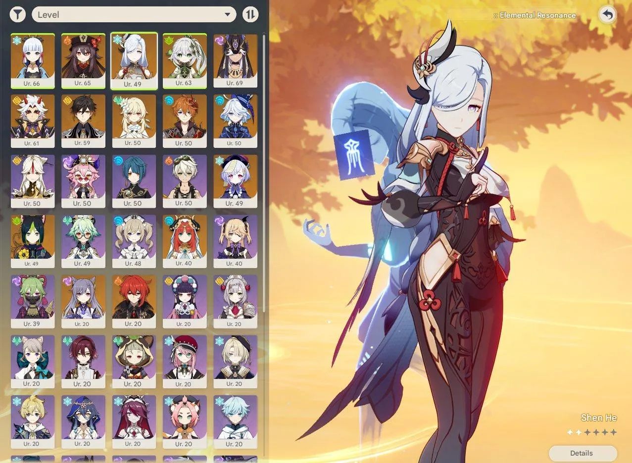 GI1005 Premium Shenhe Starter with Ayaka, Hu Tao, Nahida, Furina, Amos Bow and Event Weapons 